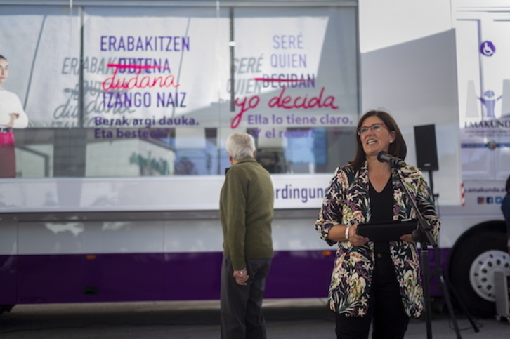 Izaskun Landaida, responsable de Emakunde. (Jaizki FONTANEDA/FOKU)