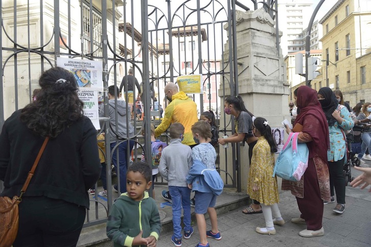 Primer día de clase en el colegio García Rivero de Atxuri. (FOKU)