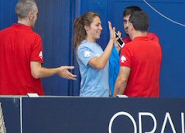 O'Mullony, pozik Bera Berako entrenamendu batean. (BERA BERA)