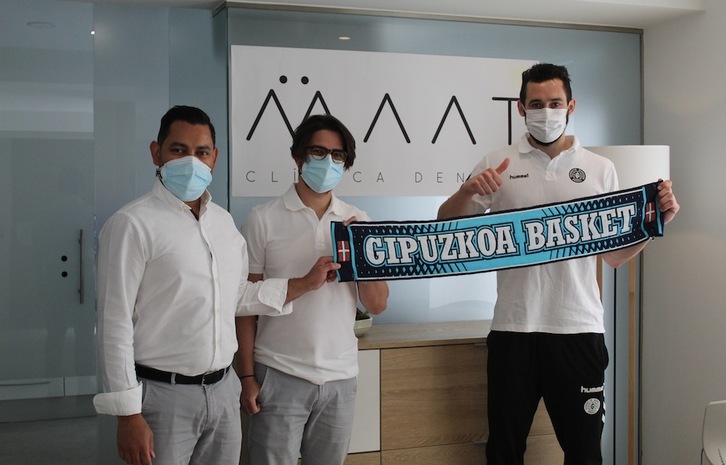 Lucas Faggiano, presentado en la jornada de este miércoles. (GIPUZKOA BASKET)