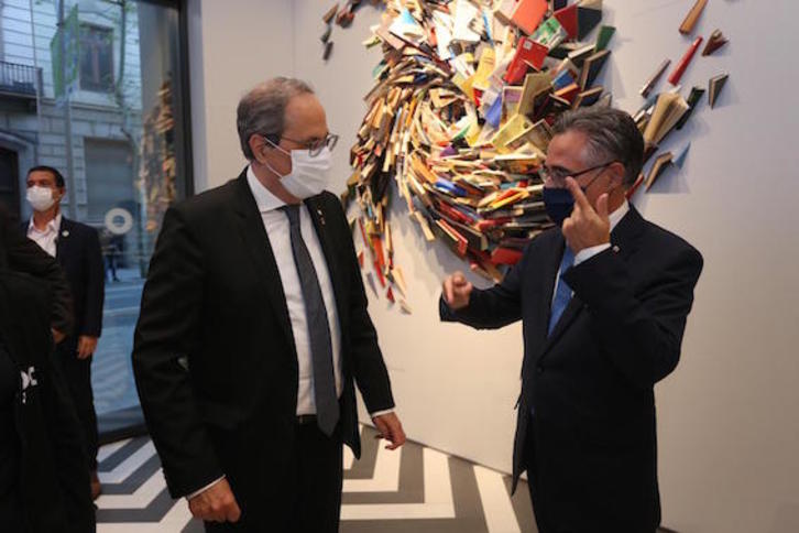 Torra ha asistido a la presentación del libro de Puigdemont. (@govern)