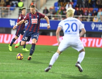 Lejeune, en su época como jugador del Eibar (Jon URBE / FOKU)