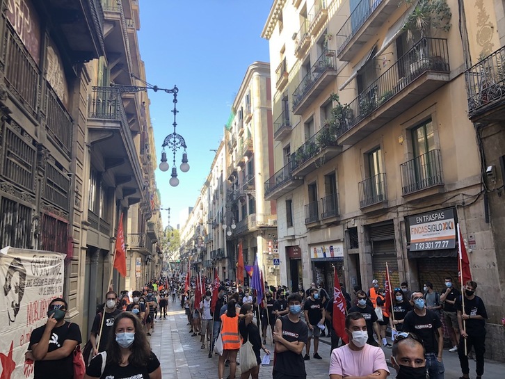 Concentración de la Esquerra Independentista en recuerdo de Gustau Múñoz, militante comunista ejecutado el 11 de septiembre de 1978. (Candidatura d'Unitat Popular)