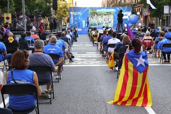 Acto central de la Diada en Plaza Letamendi de Barcelona. (@assemblea)