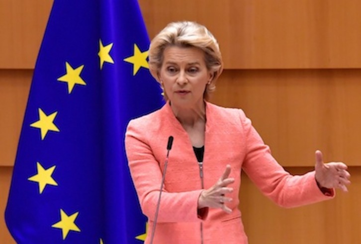 Un momento del discurso sobre el Estado de la UE de la presidenta de la Comisión de Bruselas. (John THYS/ AFP) 