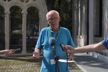 El portavoz de Sare, Joseba Azkarraga. (Raul BOGAJO/FOKU)
