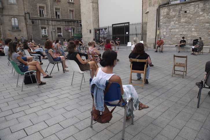 Concentración esta tarde en la plaza Santa María. (Raúl BOGAJO | FOKU)