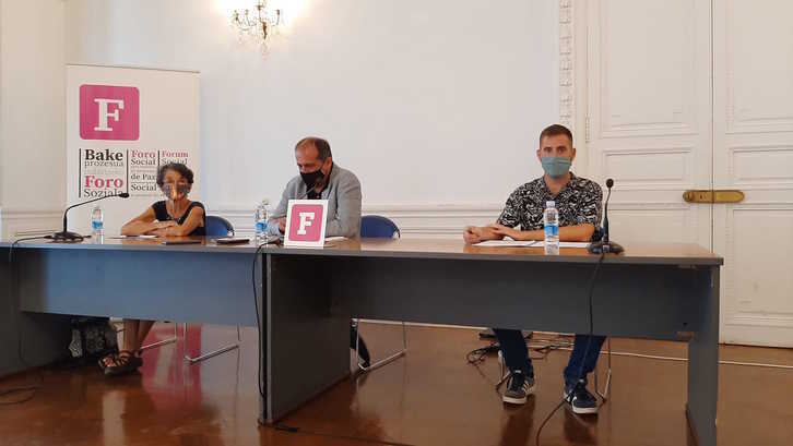 Comparecencia del Foro Social hoy en Donostia. (FORO SOZIALA)