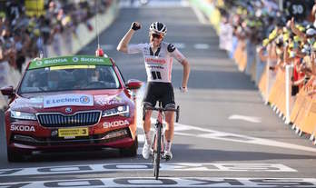 Kragh Andersen ha logrado una victoria similar a la que consiguió en Lyon. (Marco BERTORELLO/AFP)