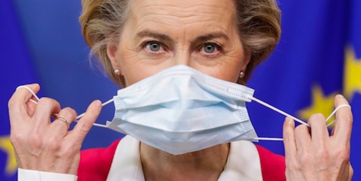 La presidenta de la Comisión de Bruselas, Ursula von der Leyen. (Stephanie LECOCQ/AFP)