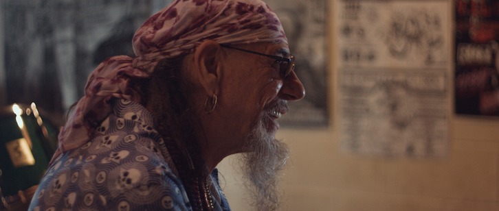 Enrique Villarreal con su característica bandana en la cabeza. (NAIZ)