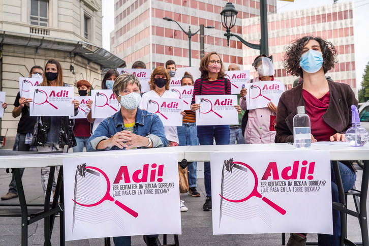 Comparecencia de la plataforma Euskal Herria Kapitalari Planto. (Marisol RAMIREZ/FOKU)