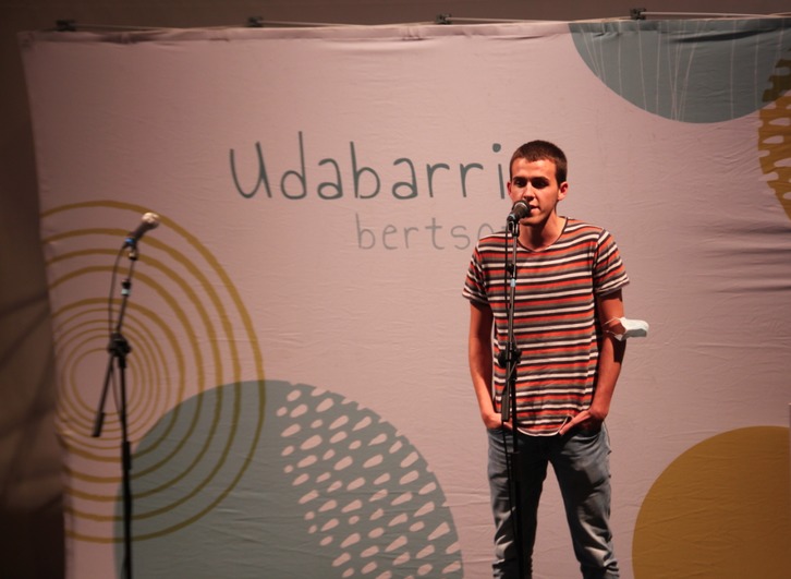 Gorka Pagonabarraga ostegun honetako saioan. (NAIZ)