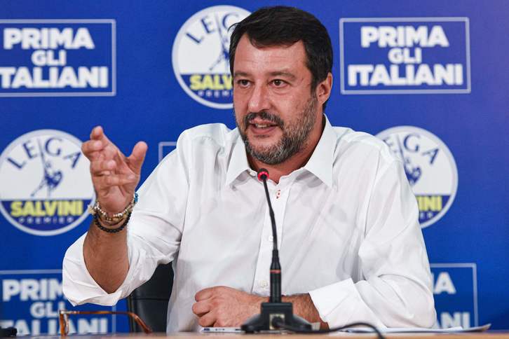 La Fiscalía de Palermo ha formalizado la acusación de secuestro contra Salvini.(Piero CRUCIATTI/AFP)