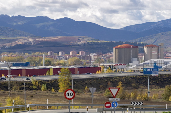 Vista de Miranda de Ebro desde el polígono de Arasur. (Juanan RUIZ/FOKU)