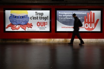 El “sí” a romper el acuerdo con la UE ha salido derrotado en el referéndum celebrado este domingo. (Fabrice COFFRINI | AFP)