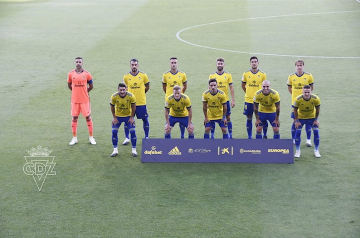 Once del Cádiz ante el Sevilla. (@Cadiz_CF)