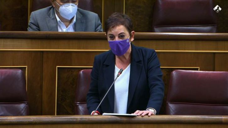 Mertxe Aizpurua, en la interpelación a Sánchez. (Congreso TV)