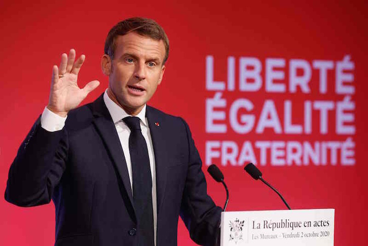 Macron, al presentar el proyecto. (Ludovic MARIN | AFP)