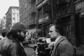 Coppola y Brando durante el rodaje de 'El padrino'. (NAIZ)