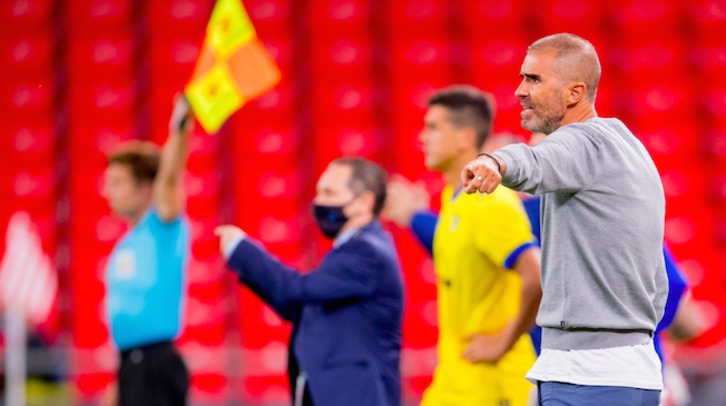 Garitano en el partido ante el Cádiz en San Mamés. (@AthleticClub)
