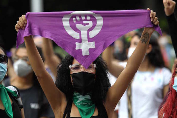 Manifestación feminista en México. (Ulises RUIZ / AFP)