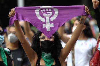 Manifestación feminista en México. (Ulises RUIZ / AFP)