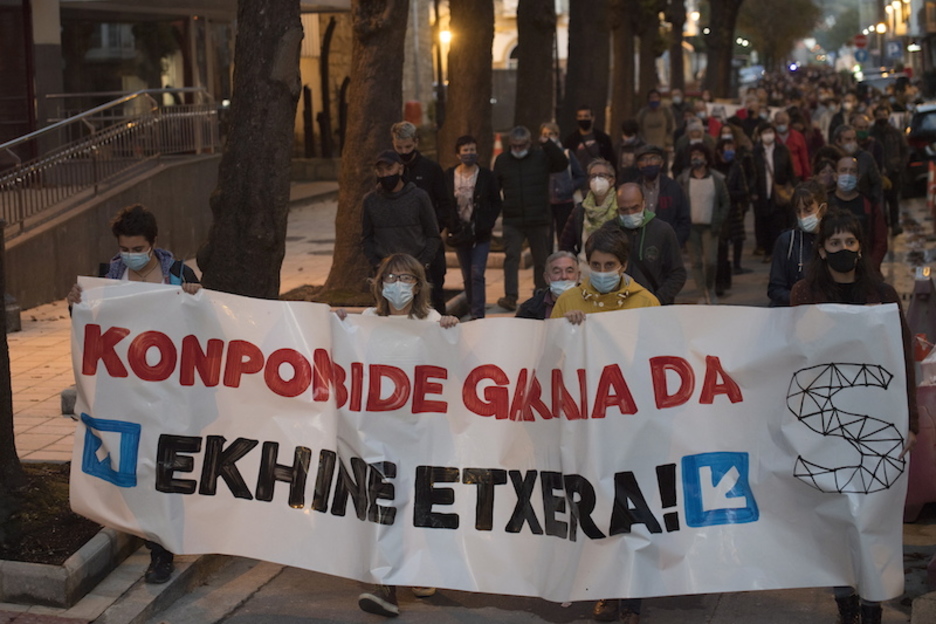 Segurtasun bermeak gordez burutu dituzte mobilizazioak. (Juan Carlos RUIZ | FOKU) Segurtasun bermeak gordez burutu dituzte mobilizazioak. (Juan Carlos RUIZ | FOKU)