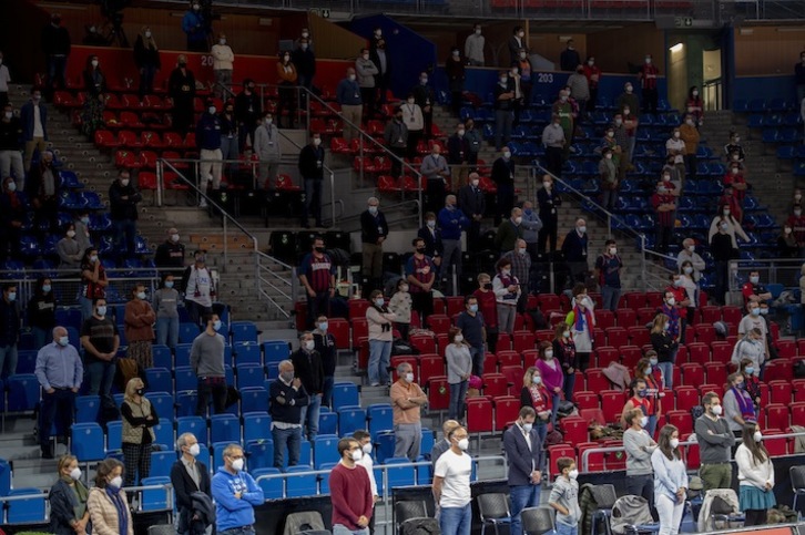 Si en el partido ante el Real Madrid pudieron acudir 400 aficionados al Buesa Arena, ante el Khimki y el Zenit de San Petersburgo podrán entrar 600. (Raúl BOGAJO / FOKU)