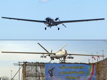 Bayraktar TB2 izeneko dron turkiarrak, Ipar Txipreko base militar batean. (Birol BEBEK | AFP)