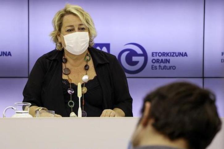 La diputada de Infraestructuras Viarias de Gipuzkoa, Aintzane Oiarbide. (@Gipuzkoa)