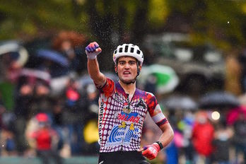 El portugués Rubén Guerreiro ha dado la segunda victoria al Education First en este Giro. (Dario BELINGHERI/AFP) 