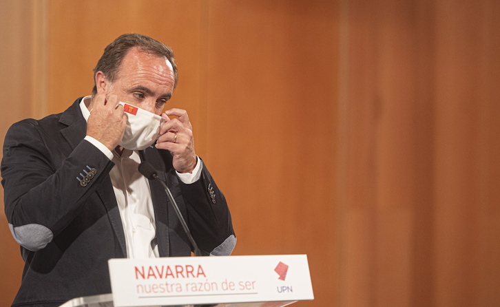 Javier Esparza, en el pasado Congreso de UPN. (Jagoba MANTEROLA/FOKU)