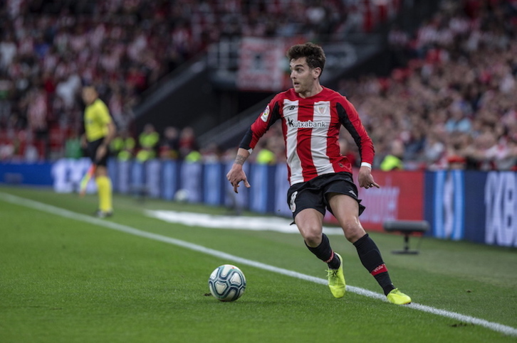 Ibai Gómez, en un partido de la pasada temporada. (Aritz LOIOLA/FOKU)