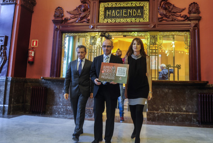 Andoni Aldekoa llegó a presentar los presupuestos del Ayuntamiento de Bilbo. (Luis JAUREGIALTZO/FOKU)