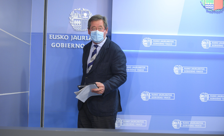 Bingen Zupiria ha expuesto los argumentos del Gobierno en contra de que se debatan las dos leyes propuesta por EH BIldu (IREKIA)