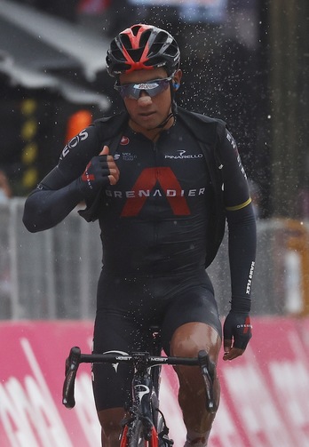 Jhonatan Narváez, reservón en la fuga hasta que ha tenido que apretar el acelerador. (Luca BETTINI / AFP PHOTO)