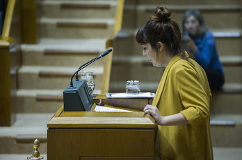 Ohiana Etxebarrieta, de EH Bildu, en un pleno anterior. (Juanan RUIZ/FOKU)