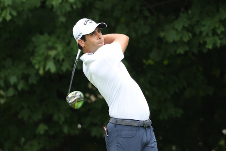 Adrián Otaegui durante el pasado US Open. (Jamie SQUIRE/AFP)