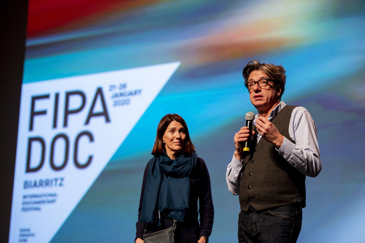 Thomas Lacoste presentó el documental en el fstival Fipadoc de Biarritz en enero pasado. (Guillaume FAUVEAU)