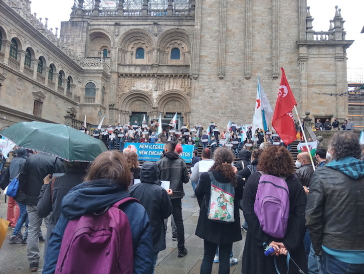 Manifestación en apoyo a los independentistas gallegos encausados. (Iria CALVERO)