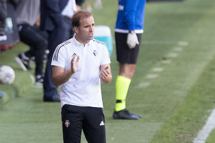 Arrasate ha valorado positivamente el trabajo realizado por sus jugadores. (OSASUNA)