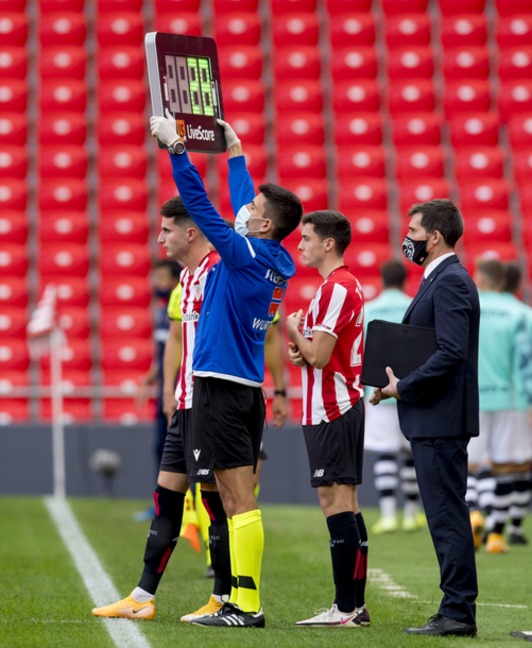 Morcillo eta Zarraga une berean zelairatu zituen Garitanok Levanteren aurka. (@AthleticClub)