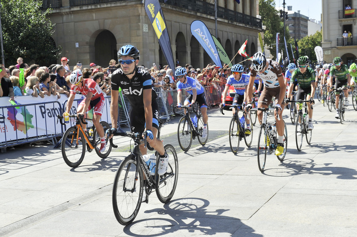 La última vez que la Vuelta salió de Iruñea fue en 2014. (Idoia ZABALETA/FOKU)