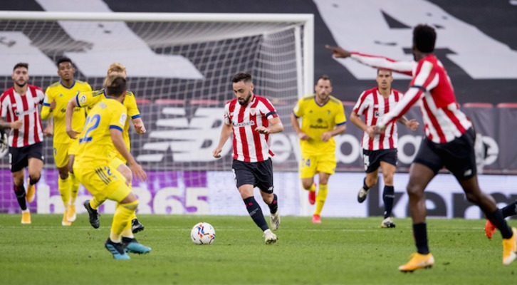 Unai López en el partido ante el Cádiz. (@AthleticClub)