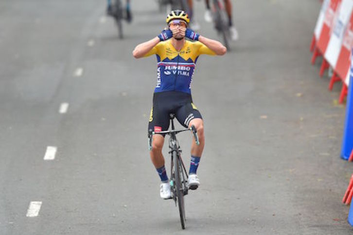 Roglic ha sido el más potente del grupo cabecero que ha ascendido Arrate. (Ander GILLENEA/AFP)