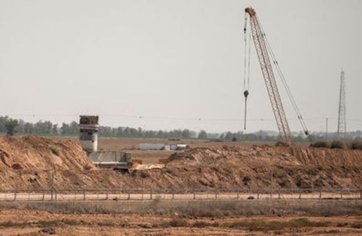 Infraestructura israelí para localizar túneles en la Franja de Gaza. (Mahmud HAMS/AFP)
