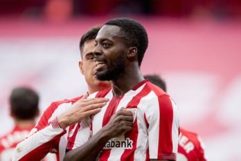 Williams celebra el gol ante el Levante. (@AthleticClub)