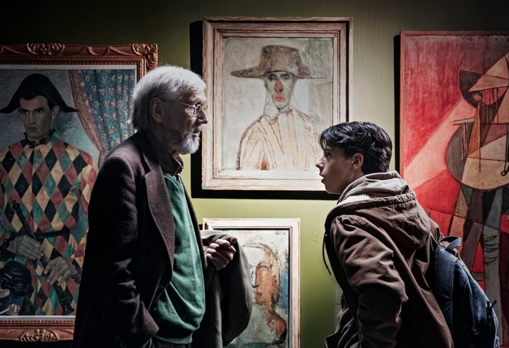 El viejo galerista Olavi y su nieto Otto.(NAIZ)