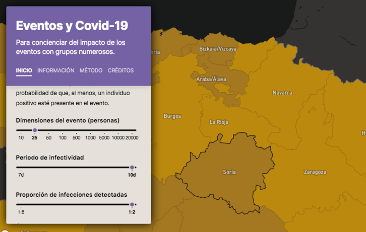 Imagen del mapa interactivo desarrollado en el BIFI. 